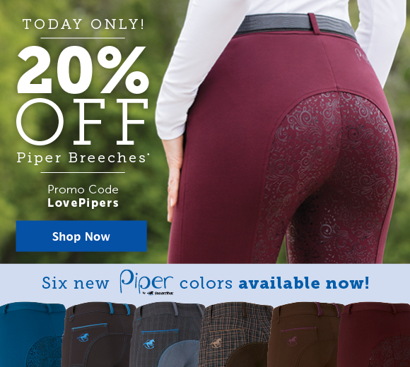 Today only! 20% off Piper breeches with promo code LovePipers