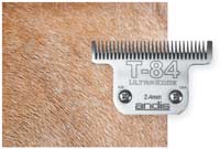 A horse’s coat length using T-84 clipper blade.