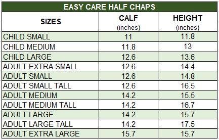 chaps dublin half grip care easy sizing wave chart