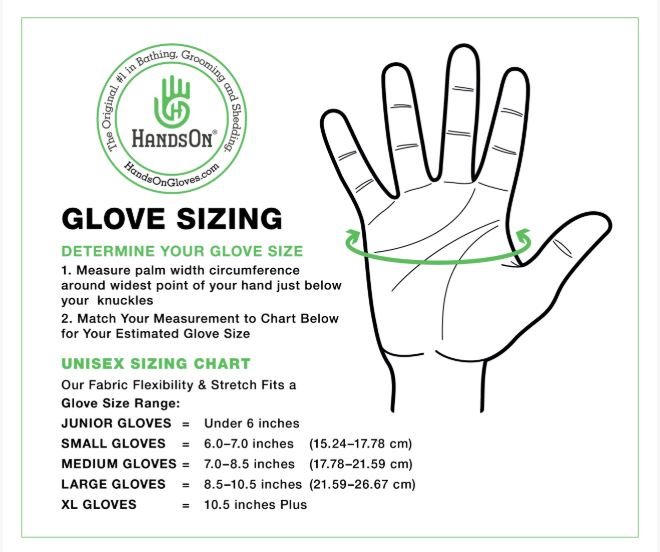 Sizing Chart for HandsOn&reg; Gloves for Grooming