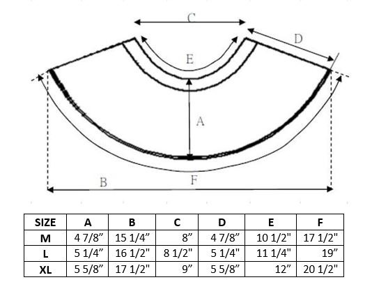 Sizing Chart for SmartPak Deluxe Fleece Top Bell Boots