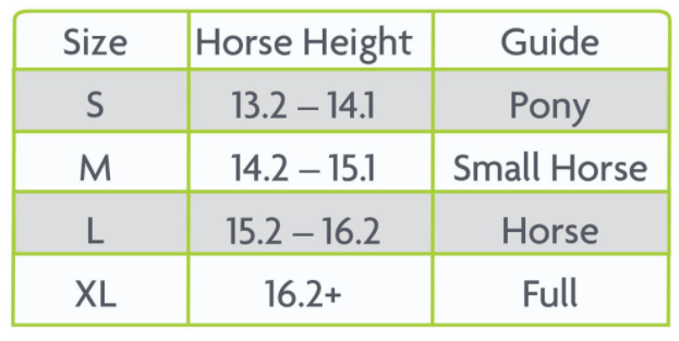 Sizing Chart for iVent&reg; Overreach Boots