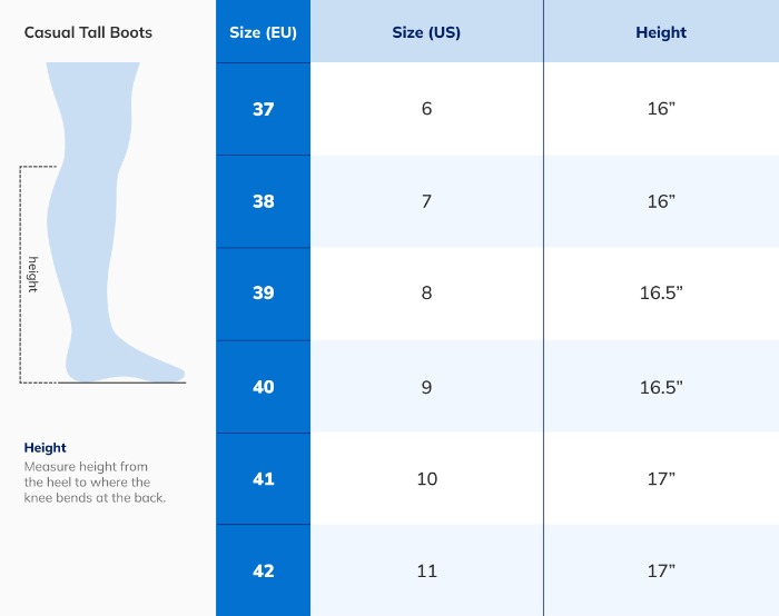 Sizing Chart for Ada Tall Country Leather Boot by SmartPak
