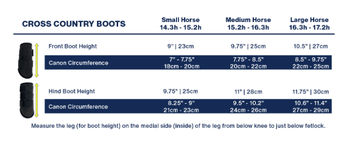 Sizing Chart for Majyk Equipe CoolGlide XC Boots - Front
