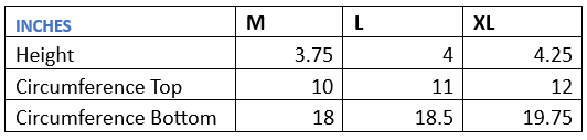 Sizing Chart for SmartPak Pull On Bell Boots