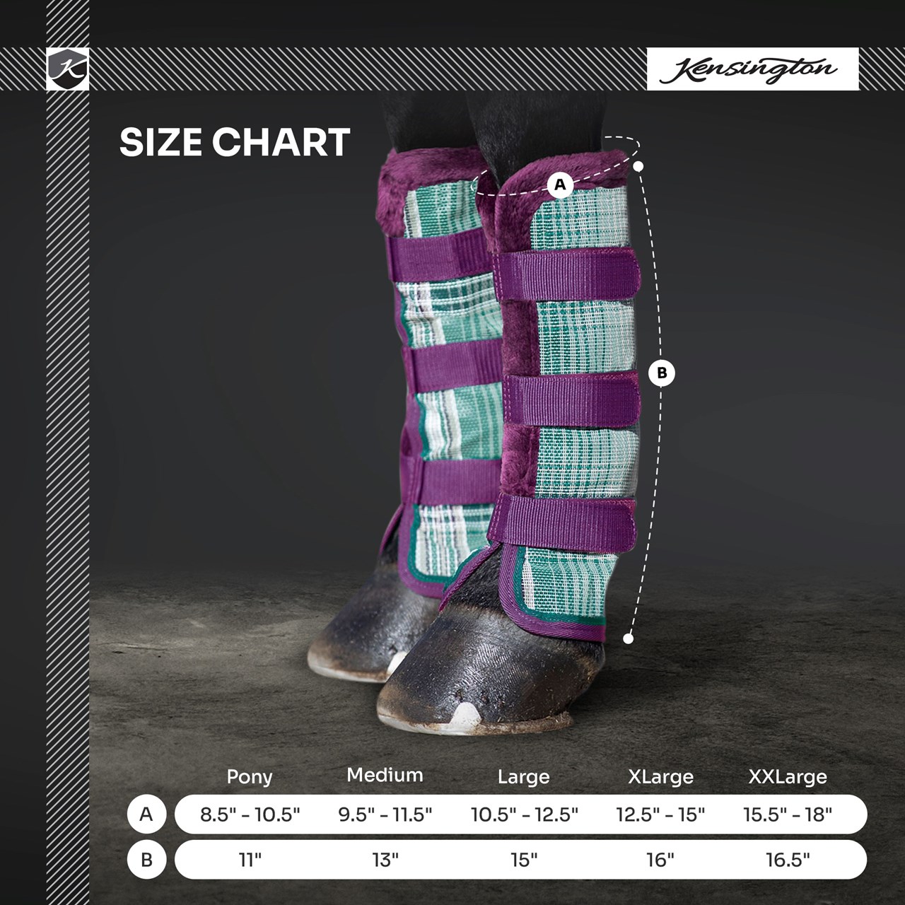 Sizing Chart for Kensington Fly Boots with Fleece Trim