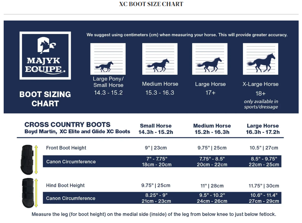 Sizing Chart for Majyk Equipe Elite XC Boot - 4 Pack