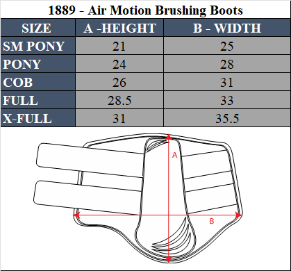 Sizing Chart for ARMA Air Motion Brushing Boots