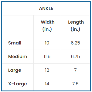 Sizing Chart for Valena&trade; Ankle Boots