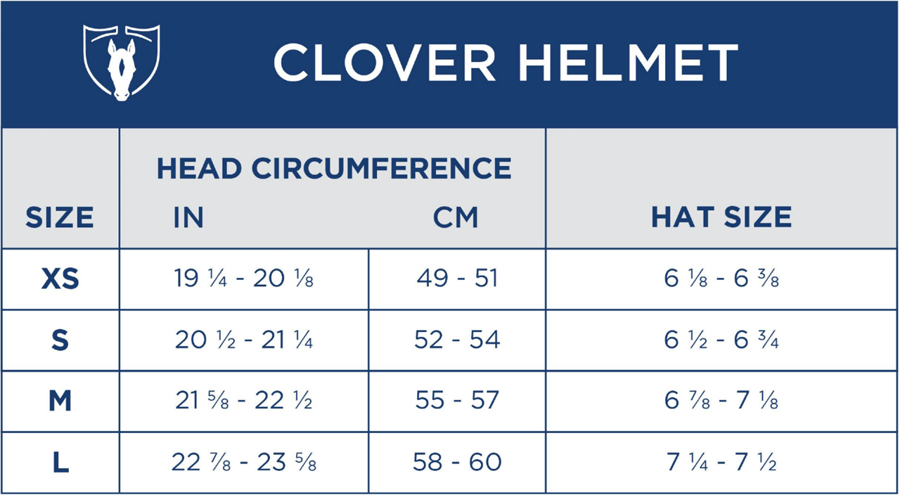 Sizing Chart for Tipperary Clover Mips&reg; Helmet