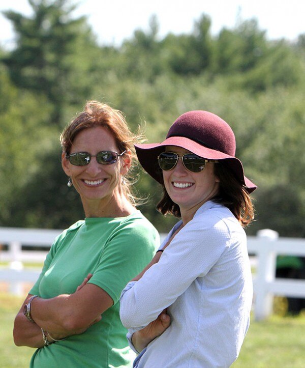 This is me and Molly Smith who was invaluable in helping to keep the Riders Tent and other loungey food areas looking comfy and inviting. (Photo courtesy of Ken Kraus, Phelps Sports)