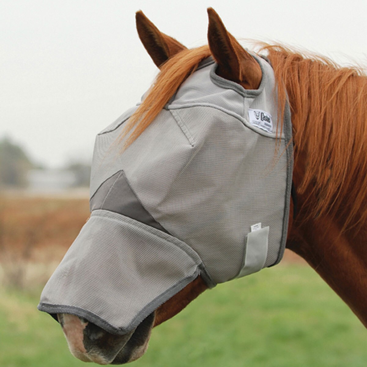 CASHEL FLY MASK HORSE LONG NOSE EARS COVER CRUSADER Sun Protection 