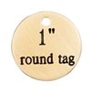 Round Brass Nameplate - 1in - 