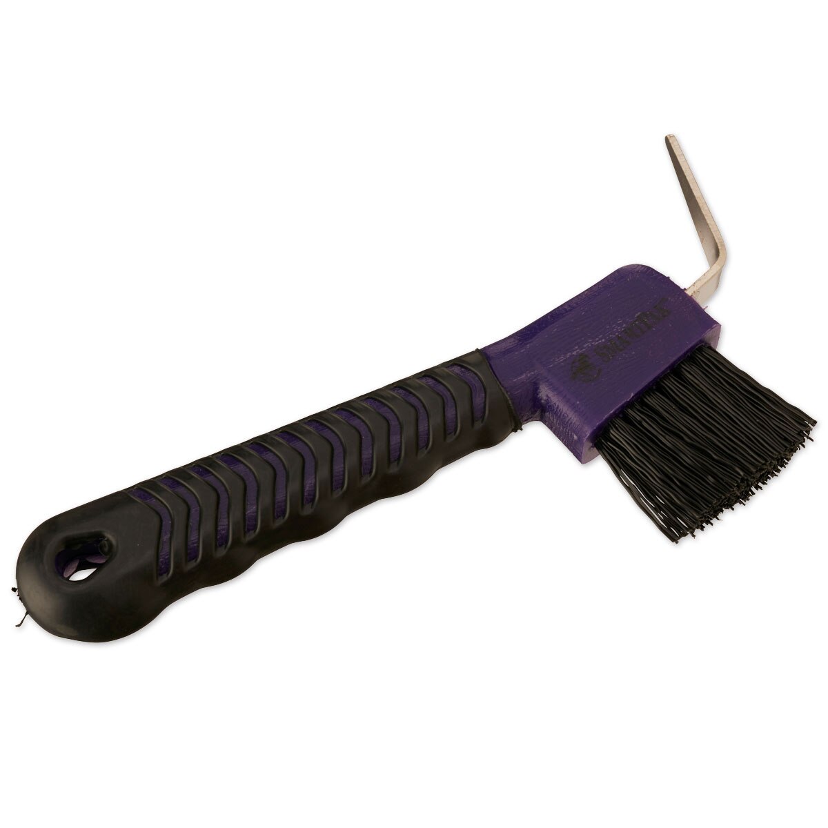 Coldstream Faux Leather Hoof Pick Metal Pick and Nylon Brush for Removing Dirt 