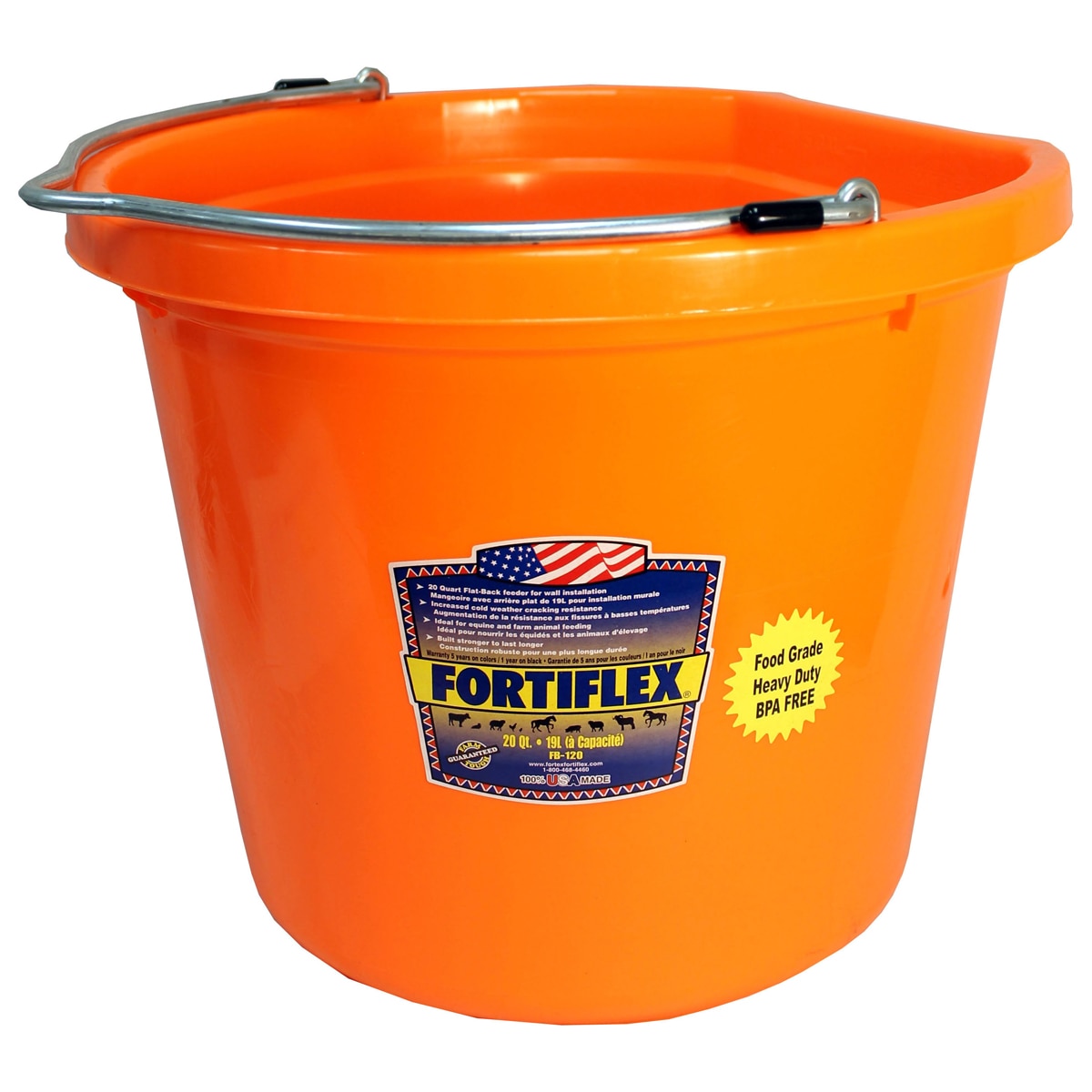 Fortiflex Flat-Back Bucket 5 Gallon Purple 