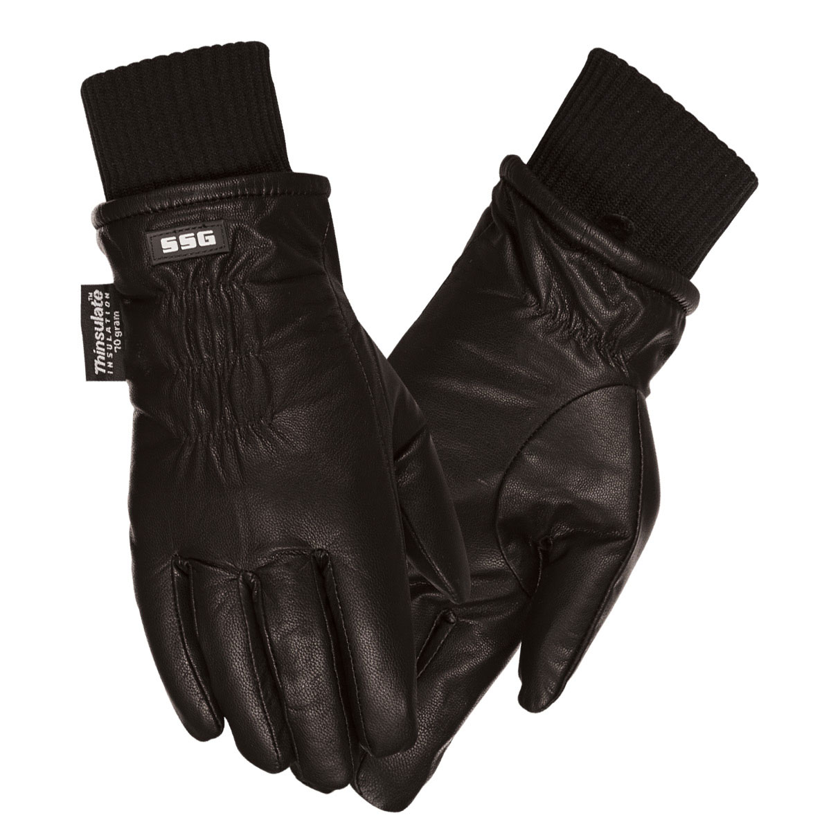 Firm Grip Large Winter General Purpose Gloves with Thinsulate Liner, Black & Tan