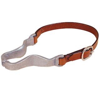 Weaver Imbracatura In Pelle E Alluminio - Cribbing Strap - Colore Russet, Larghezza 2,5 Cm - Ferramenta Nichelata