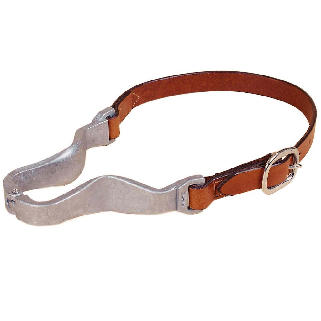 Weaver Imbracatura In Pelle E Alluminio - Cribbing Strap - Colore Russet, Larghezza 2,5 Cm - Ferramenta Nichelata