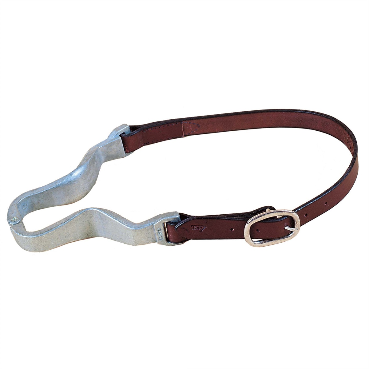 Tough-1 Aluminum Hinge Cribbing Collar for Horses with Nylon Strap Black