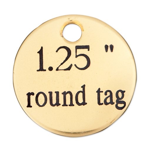 Brass Tags - Quality Polished Finish 1 inch Circle - Pk/25