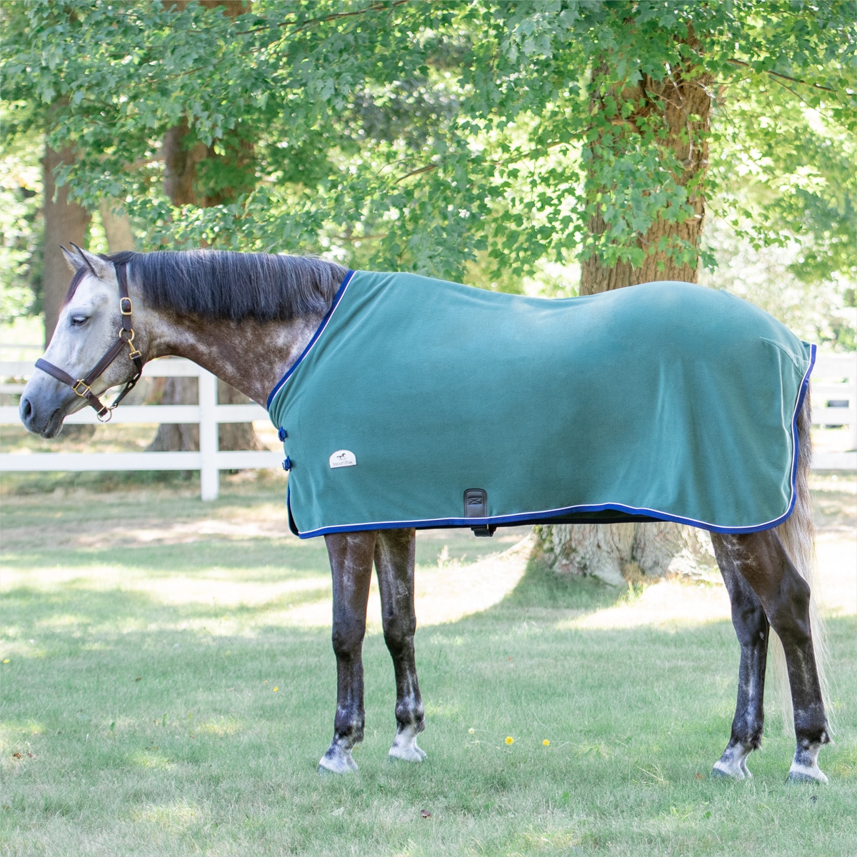 Blanket Liner 78" Green Horse Fleece Cooler 