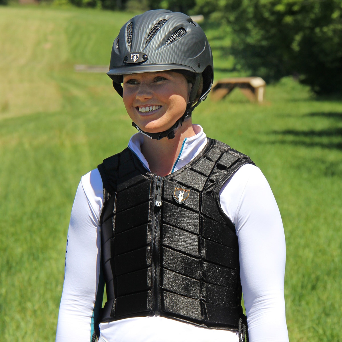 Black Horse Riding Body Protector Equestrian Eventer Safety Vest Adult S 