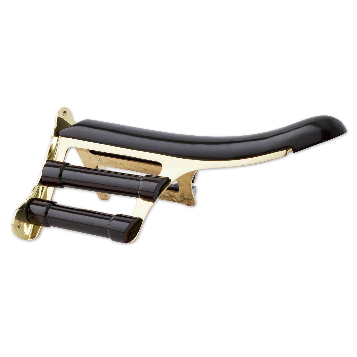 Brass and Wood Saddle Rack