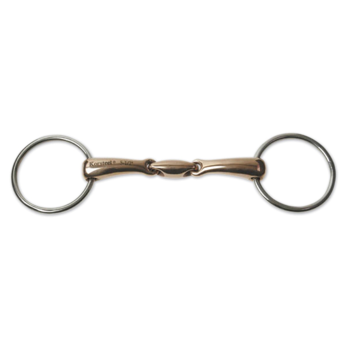 Thick Hollow Mouth Loose Ring Jointed Stainless Steel Snaffle Bit Size 6