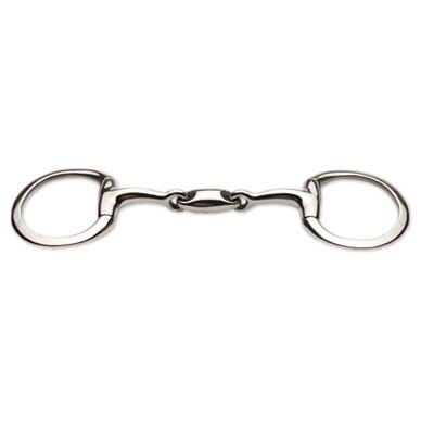 CaresWorth EggButt Snaffle Horse Bit Curved MP with Lozenge