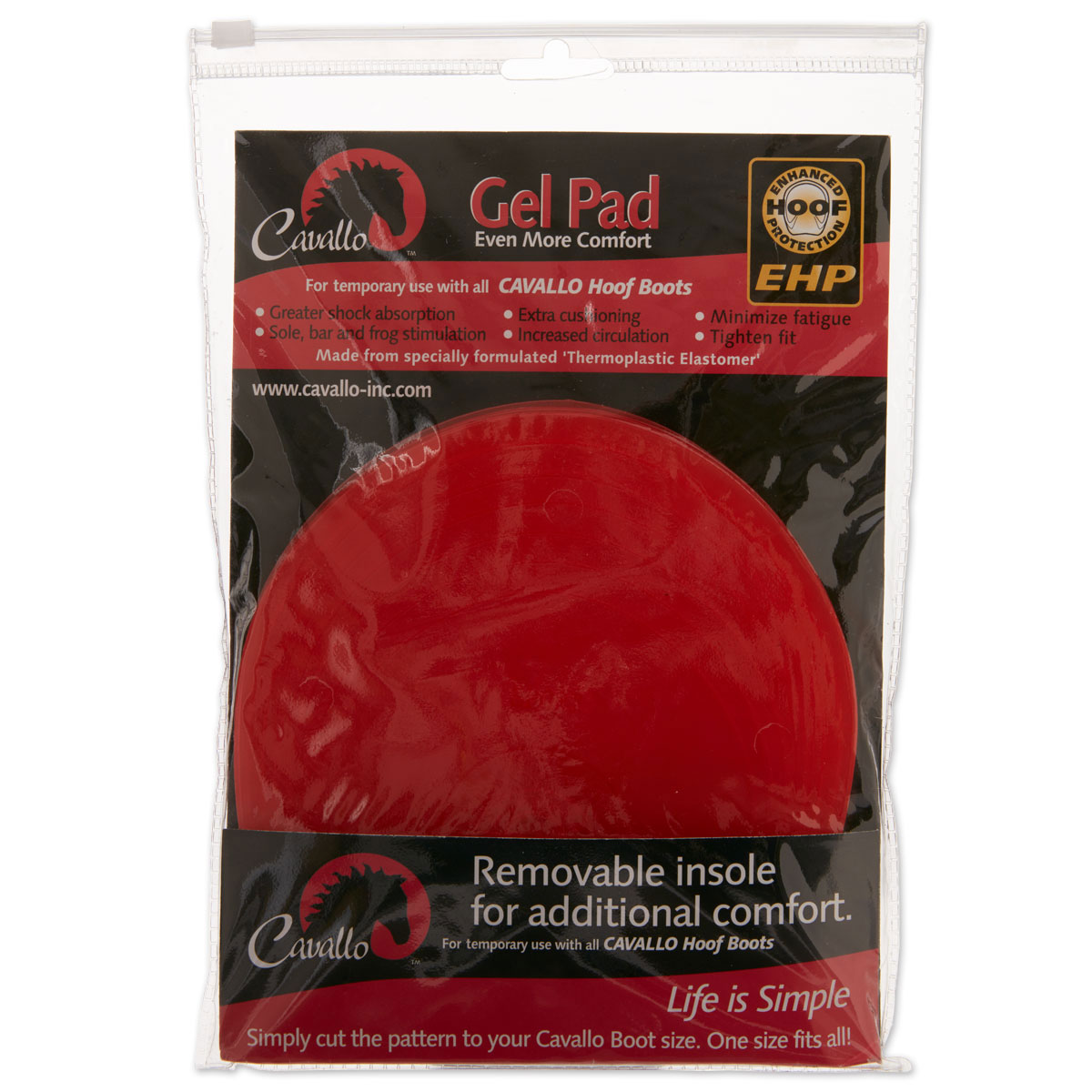 Cavallo Enhanced Protection Gel Pad for Horse Hoof Boot