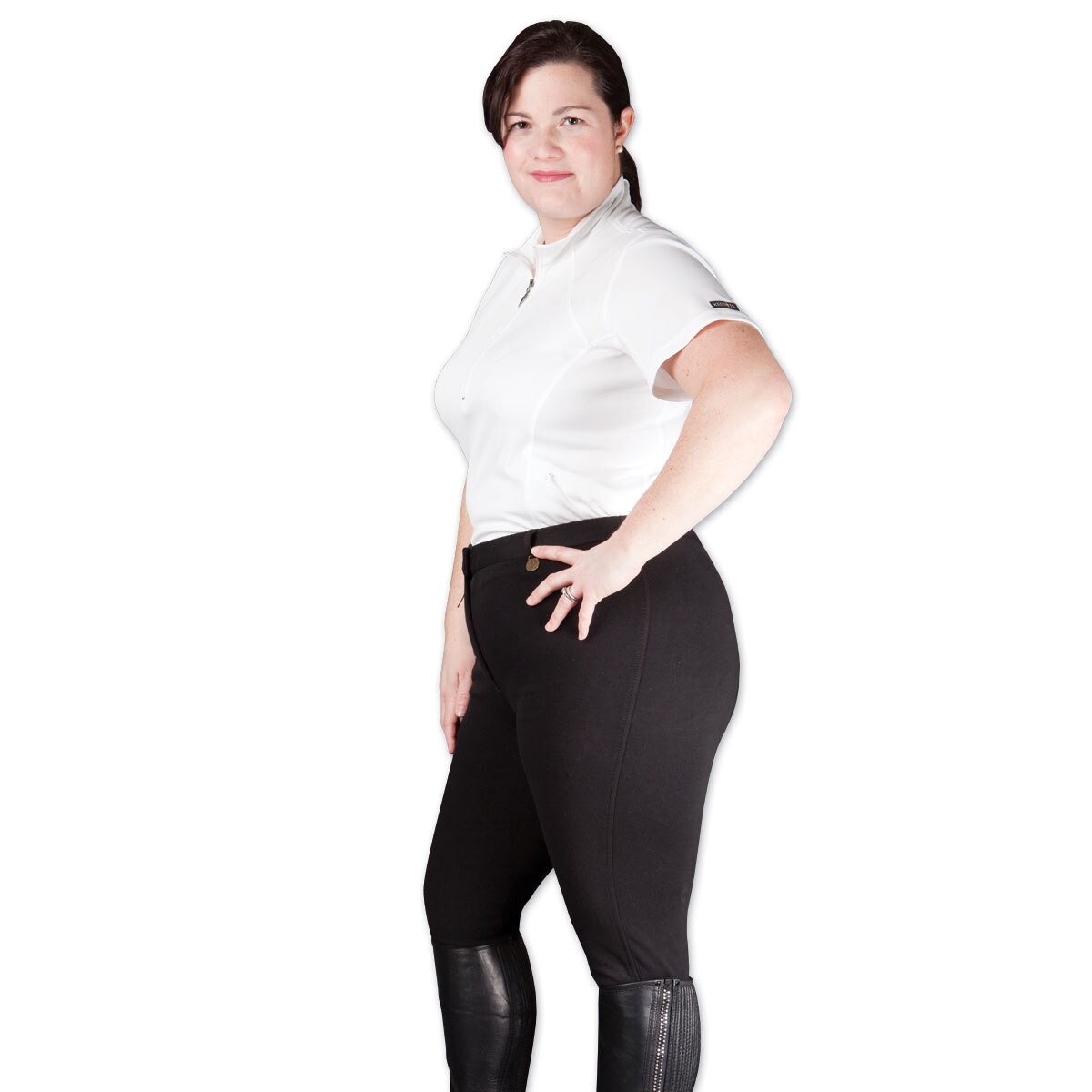 Fuller Fillies Calzoni Da Equitazione Self Full Seat, Cioccolato, Taglia 36R Lunghezza - Nuovo