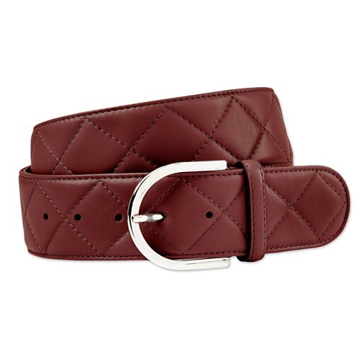 The Tailored Sportsman Quilted "C" Leather Belt - 
