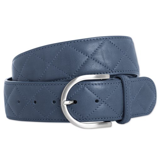 The Tailored Sportsman Quilted "C" Leather Belt - 