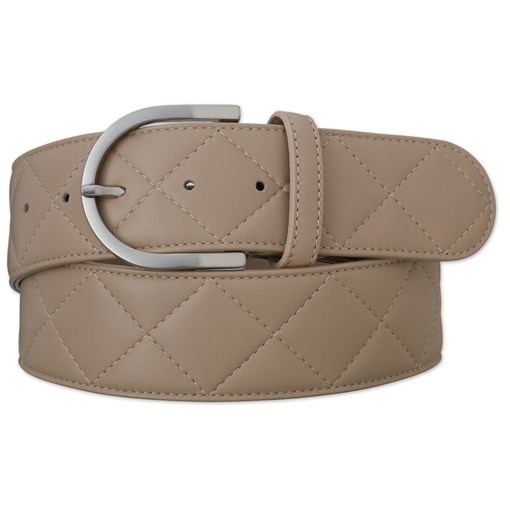 The Tailored Sportsman Quilted "C" Leather Belt