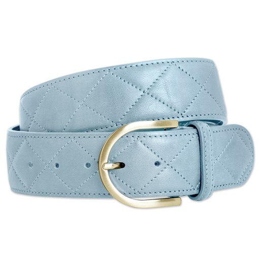The Tailored Sportsman Quilted "C" Leather Belt