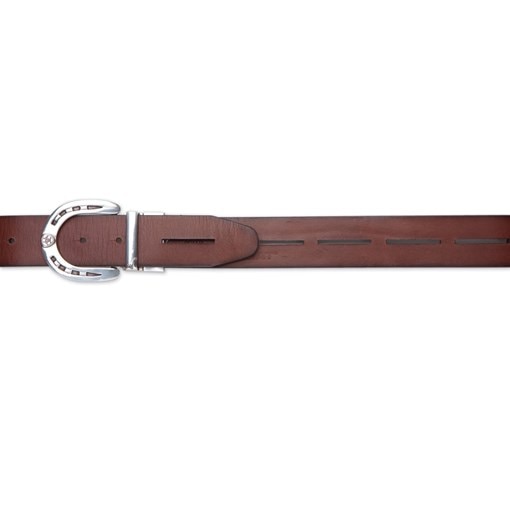 Vlogo Signature Calfskin Belt for Man in Saddle Brown