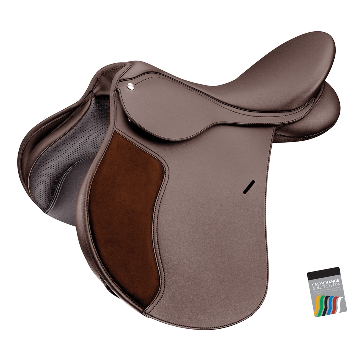SYNTHETIC LEATHER  ALL PURPOSE HORSE SADDLE EXTRA WIDE FIT PLAIN BLACK & BROWN 