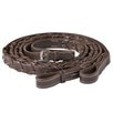 Plymouth&reg; Elite Hunter Bridle by SmartPak - Chocolate w/ White Fancy Stitching