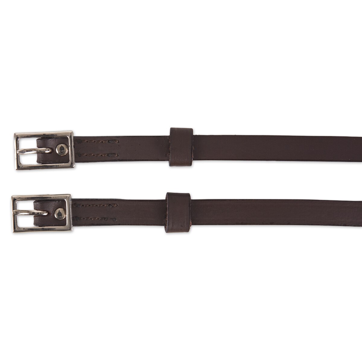 Adult Size Pair Of DARK BROWN Leather Western Basic Spur Straps 