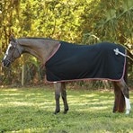 Smartpak Classic Fleece Quarter Sheet - 81 - Merlot w/ Grey Trim & White Piping - Smartpak