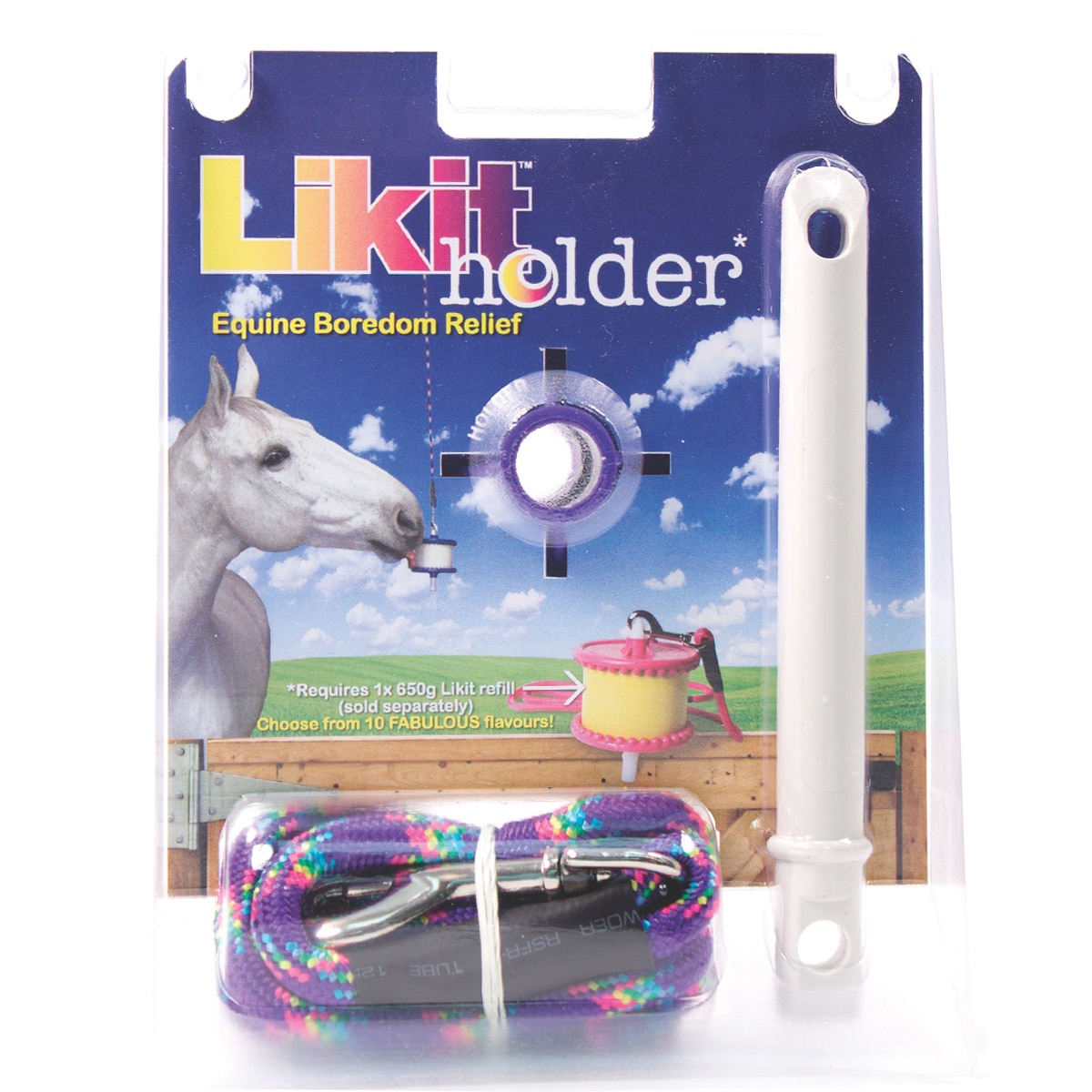 Holder & Treats Blue LIKIT Starter Kit for Horses or Ponies Licks 
