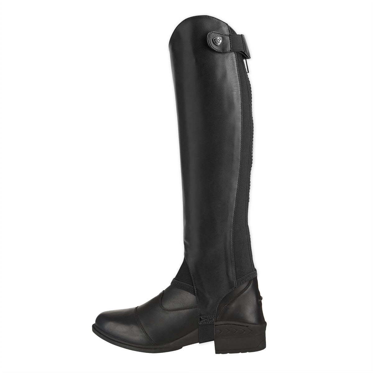 New Ariat Close Contact Leather Half Chaps Waxed Black Small XXS 39.5 x 32 cm 