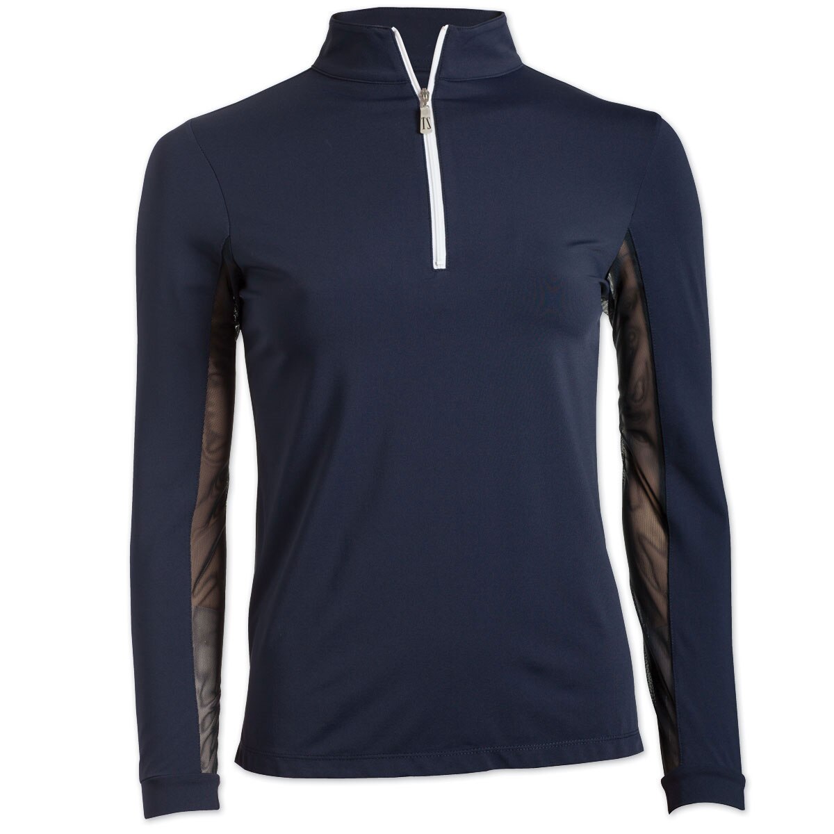 Lake Blue/Silver Tailored Sportsman ICEFIL Long Sleeve Ziptop Shirt 