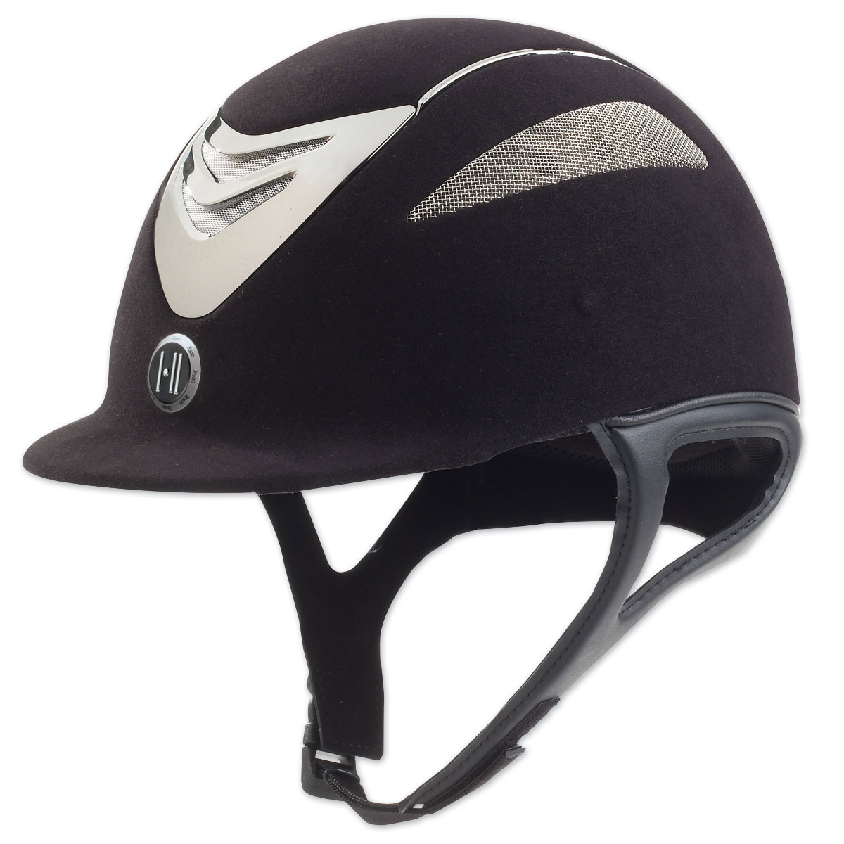 One K Defender Suede Riding Helmet with Comfort Padded Harness and Molded Shell 