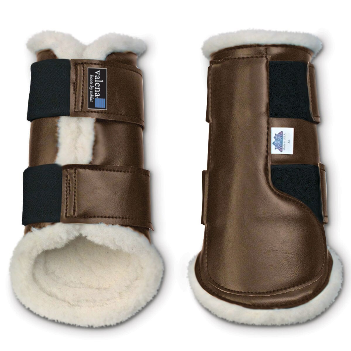 Fleece horse working in boots full set of 4 boots,stable boots lined with brown 