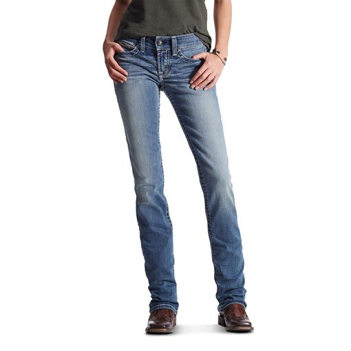 Ariat Women's R.E.A.L Straight Icon Jeans- Rainsto