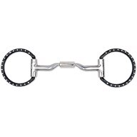 Myler Black Western Dee with Stainless Steel Dots, Sweet Iron Low Port Comfort Snaffle MB 04