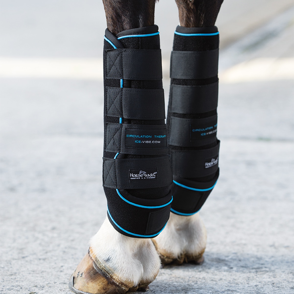 Horseware ICE VIBE KNEE BOOTS Cool Vibrating Circulation Therapy Wraps NEW STYLE