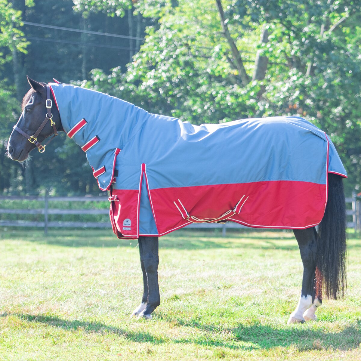 Horse 200G Turnout Rug Combo Waterproof Full Fixed Neck Durable Cooler Blanket