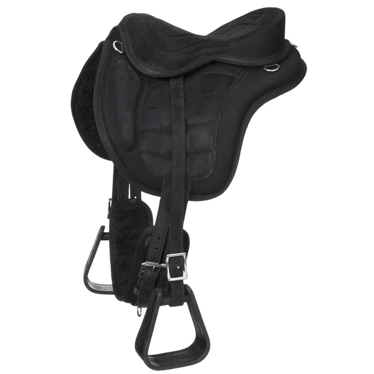 New treeless synthetic saddle black all size matching Girth 